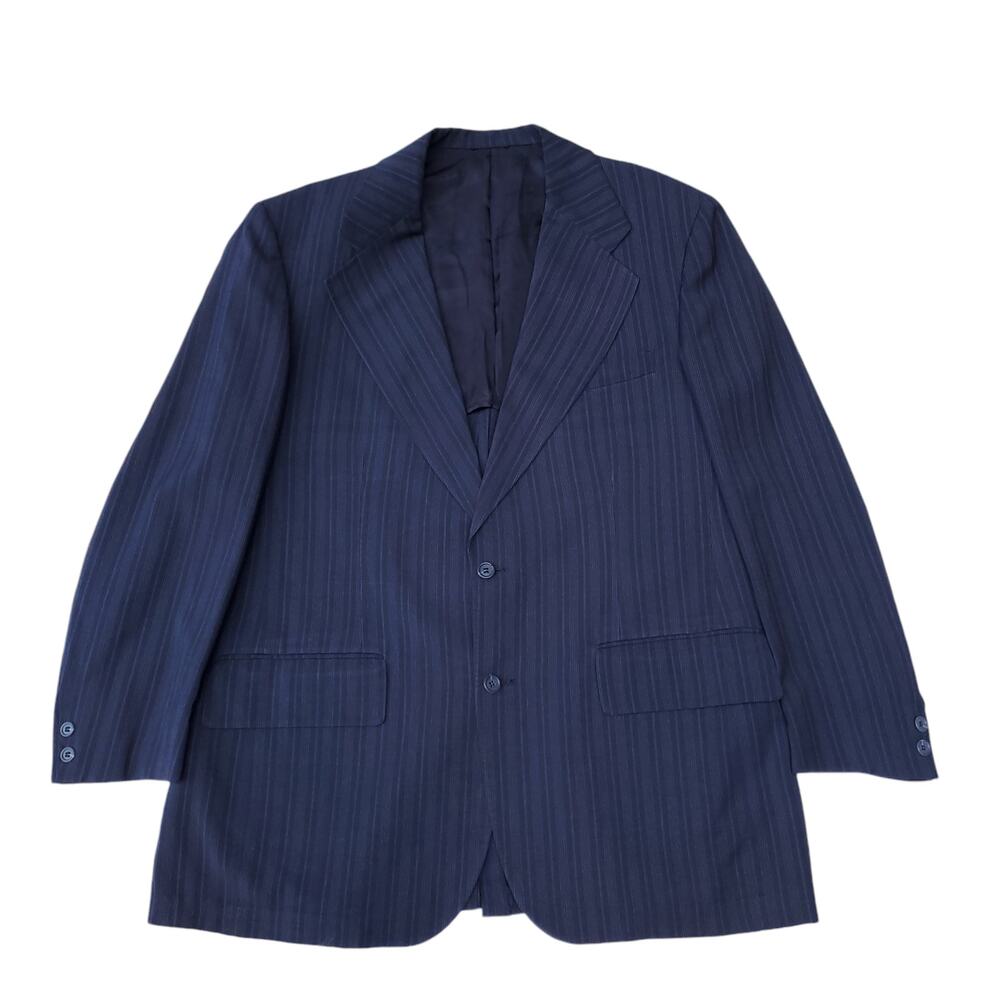 Vintage Woodlothian Woodward & Lothrop Blue Blazer Jacket Sport Coat 46L